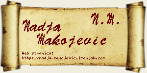Nadja Makojević vizit kartica
